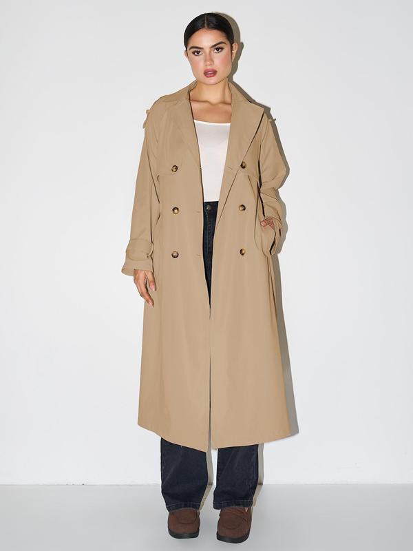 SOLANA™ - Elegant Double Breasted Winter Warm Trench Coat | Elina Dublin