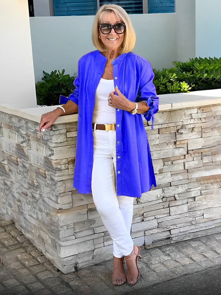 CÉLINA™ - Classy Long Shirt Jacket | Elina Dublin