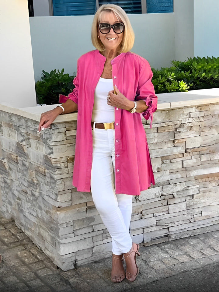 CÉLINA™ - Classy Long Shirt Jacket | Elina Dublin