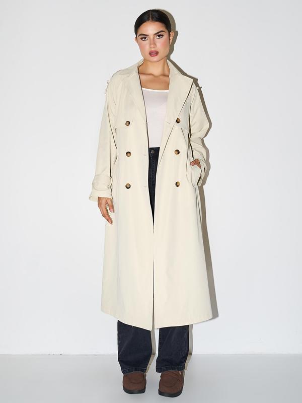 SOLANA™ - Elegant Double Breasted Winter Warm Trench Coat | Elina Dublin