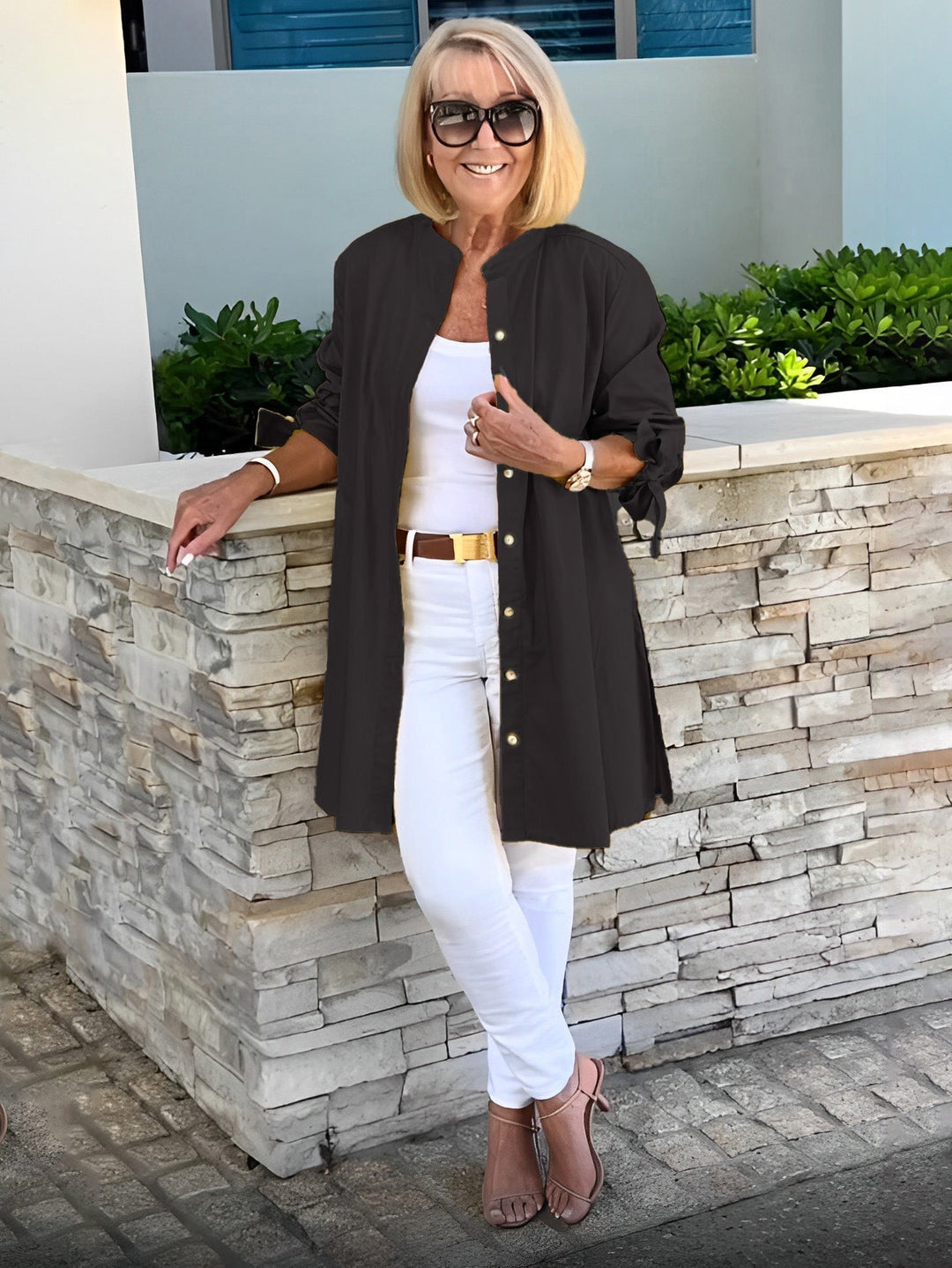 CÉLINA™ - Classy Long Shirt Jacket | Elina Dublin