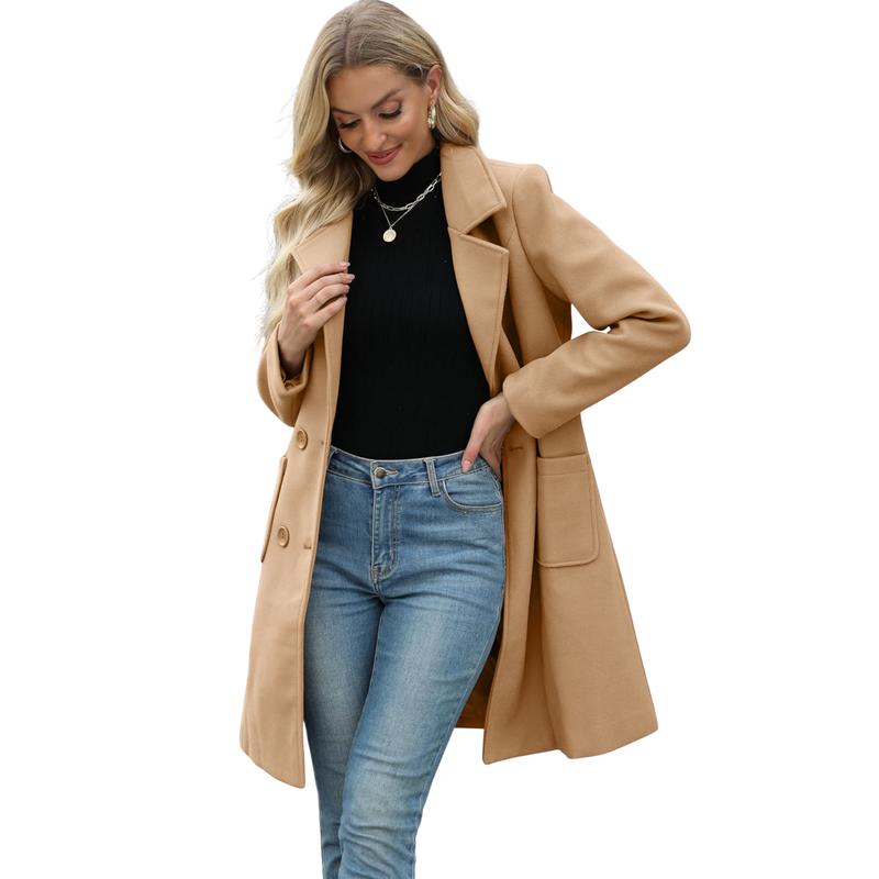 MOORE™ - Casual Wool Blend Warm Coat with Notch Lapel for Winter Wear | Elina Dublin