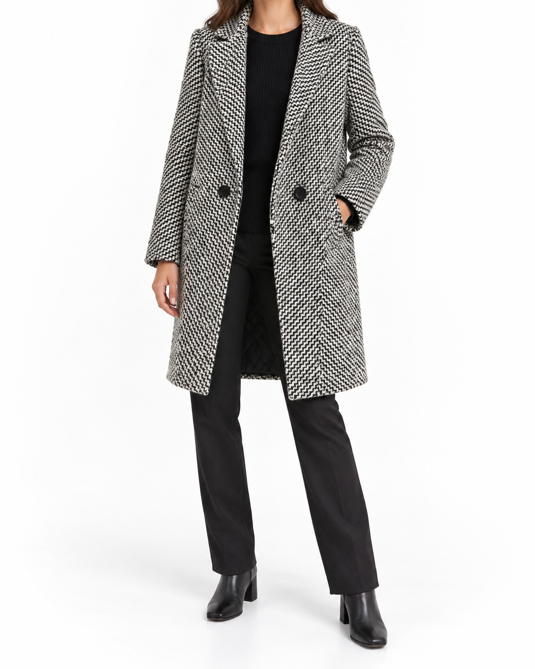 AMARA™ |  Long Wool Coat — Elina Dublin studio photograph