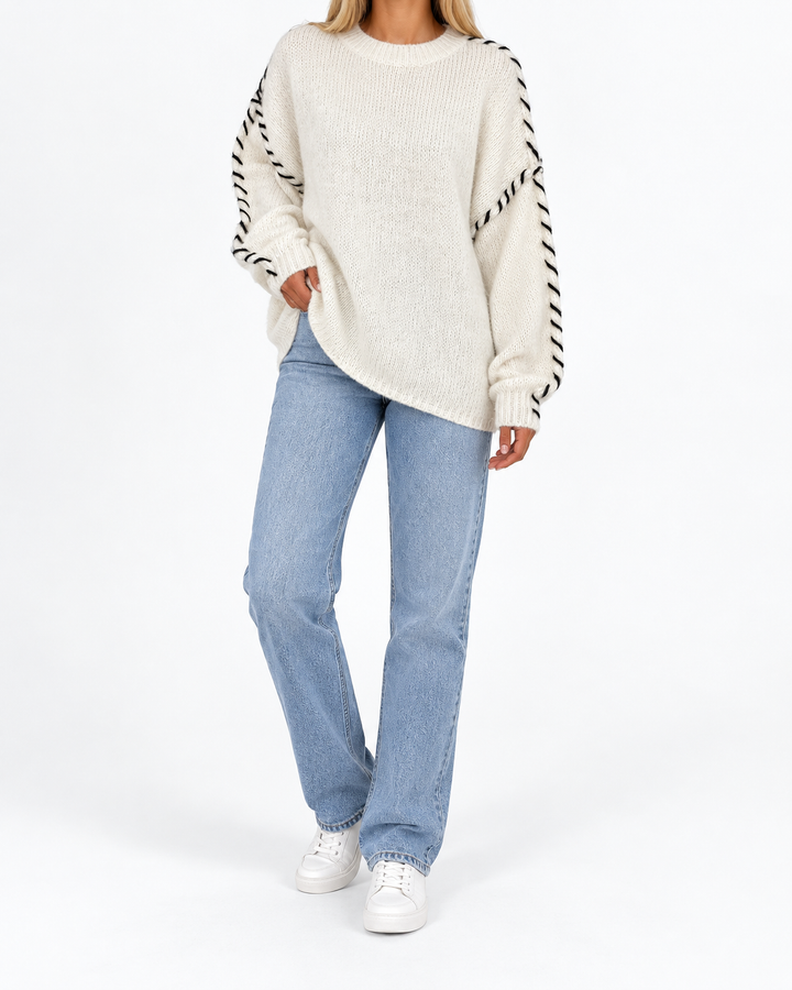 Aoibhlinn - Roundneck Everyday Sweater — Elina Dublin studio photograph