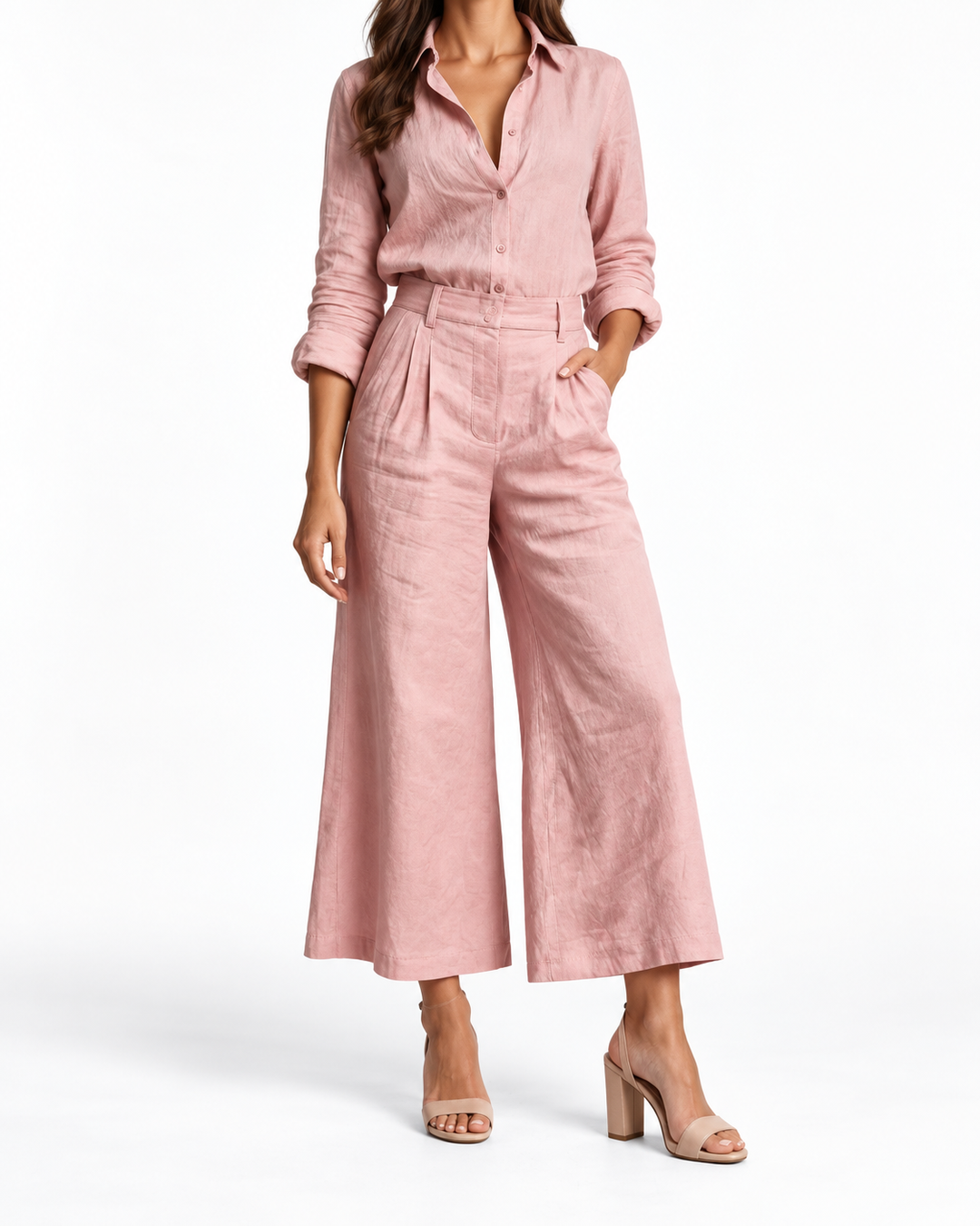 Aurelia – lightweight linen set — Elina Dublin studio photograph