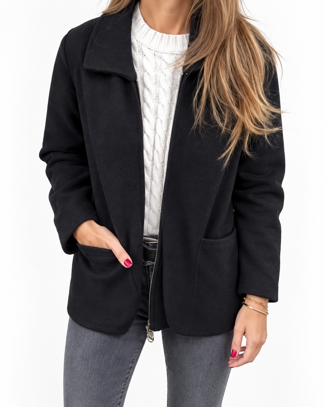 BRIAR™ - Classic Zip-Up Jacket — Elina Dublin studio photograph