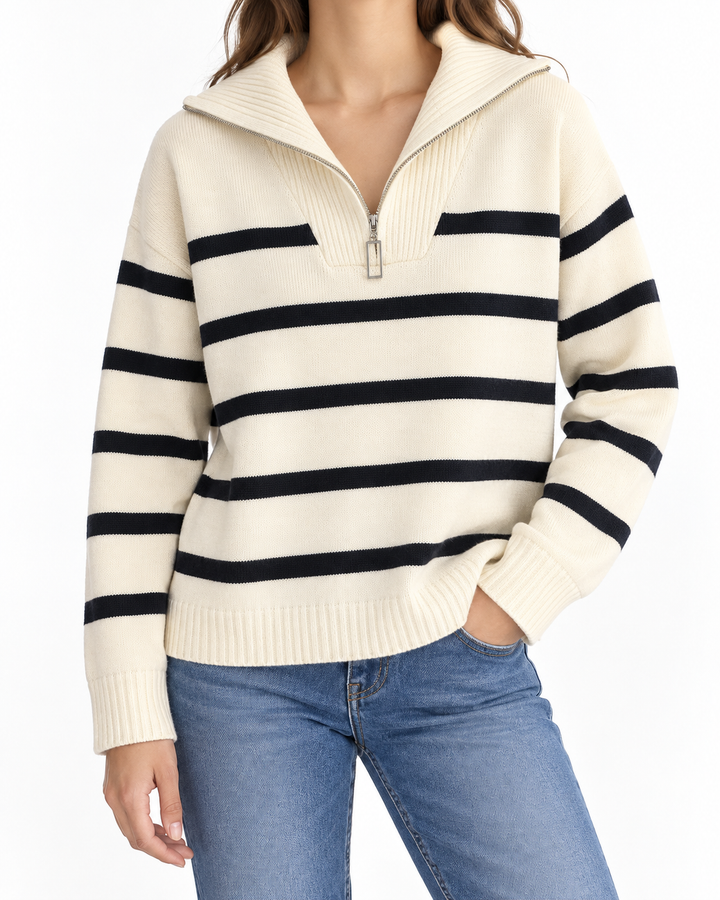 Ceathghleann - Striped Collar Sweater — Elina Dublin studio photograph