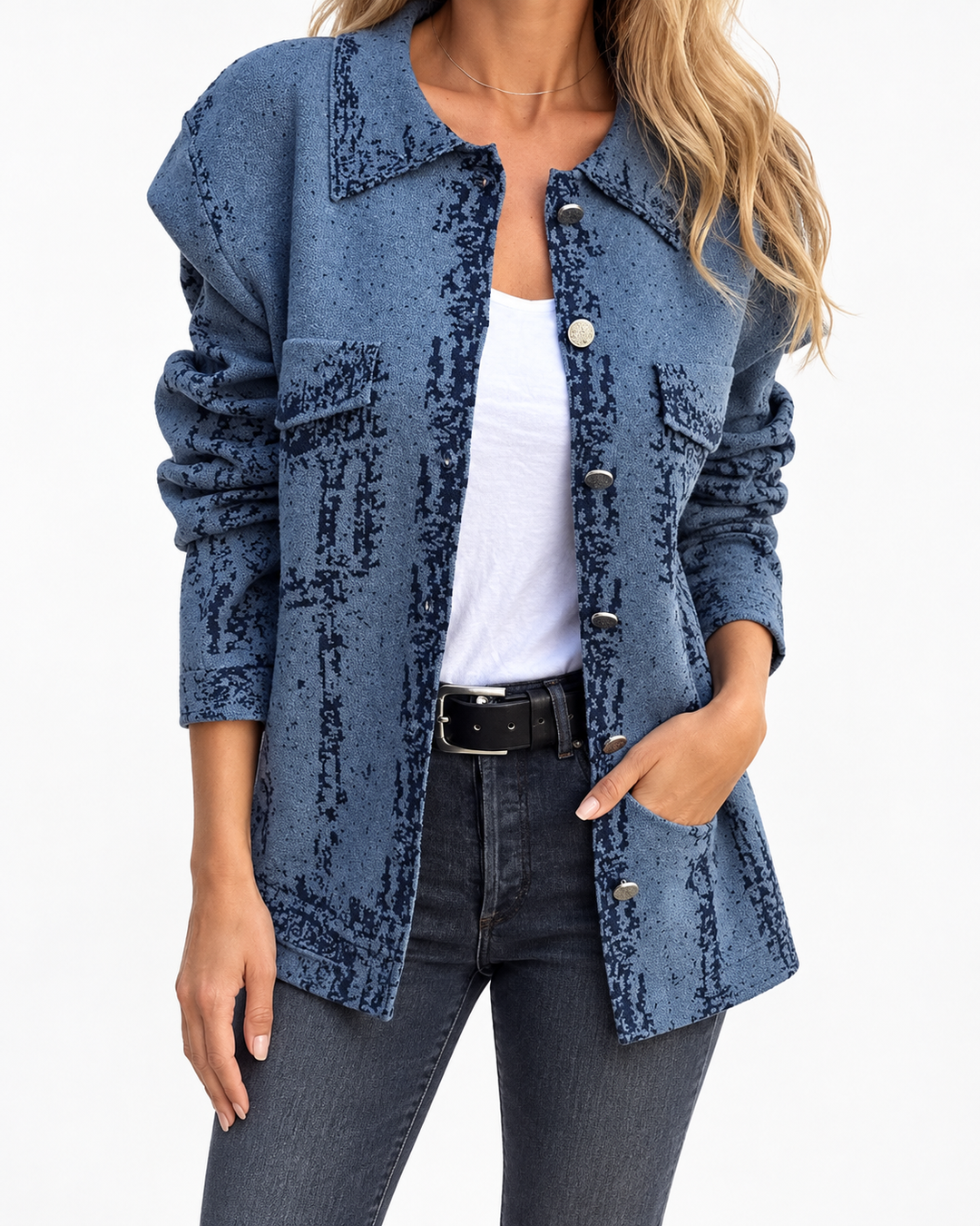COLETTE™ - Trendy Long Sleeve Jacket — Elina Dublin studio photograph