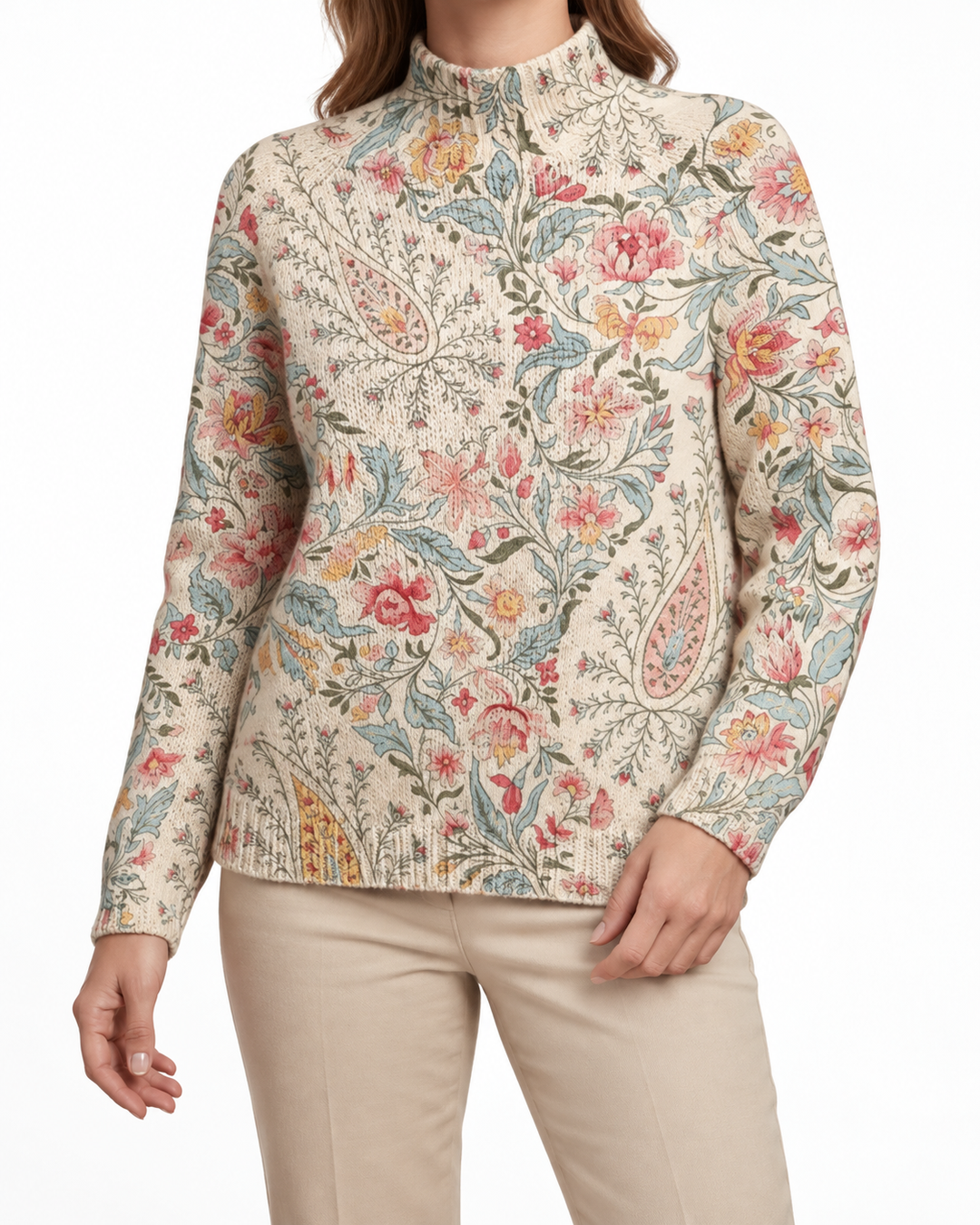 Doirmhainn - Pastelcream Highneck Jumper — Elina Dublin studio photograph