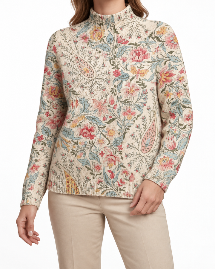 Doirmhainn - Pastelcream Highneck Jumper — Elina Dublin studio photograph