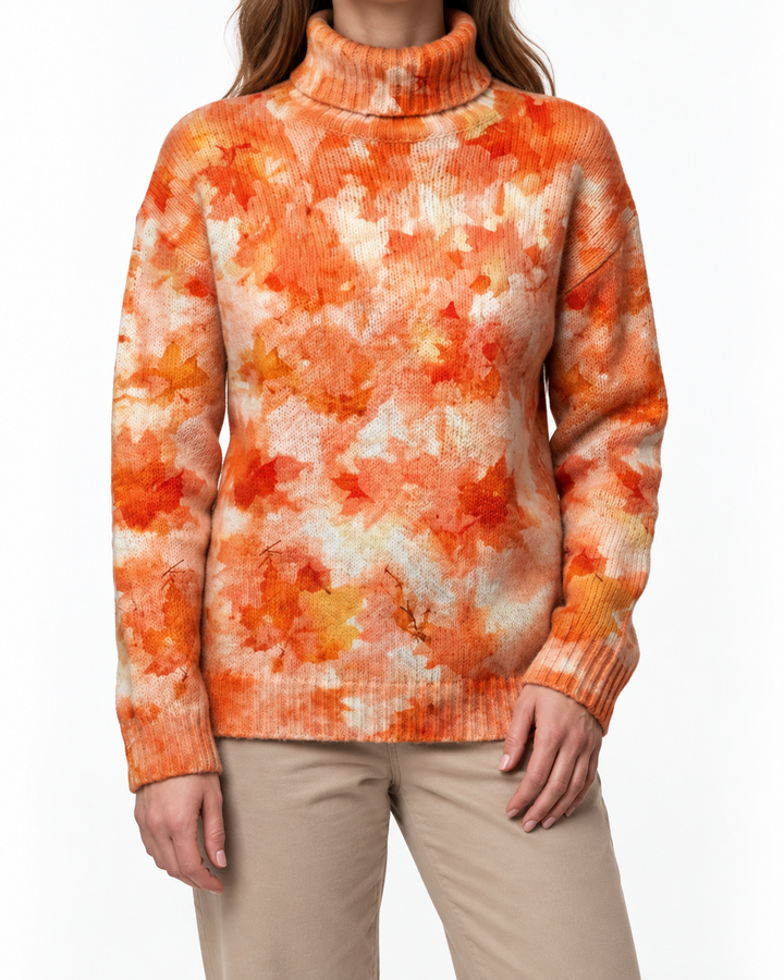 Doirthuaidh - Autumn Leaf Jumper — Elina Dublin studio photograph