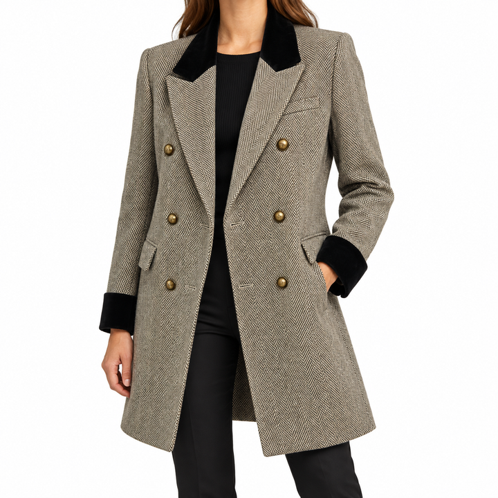Double Zip Coat — Elina Dublin studio photograph