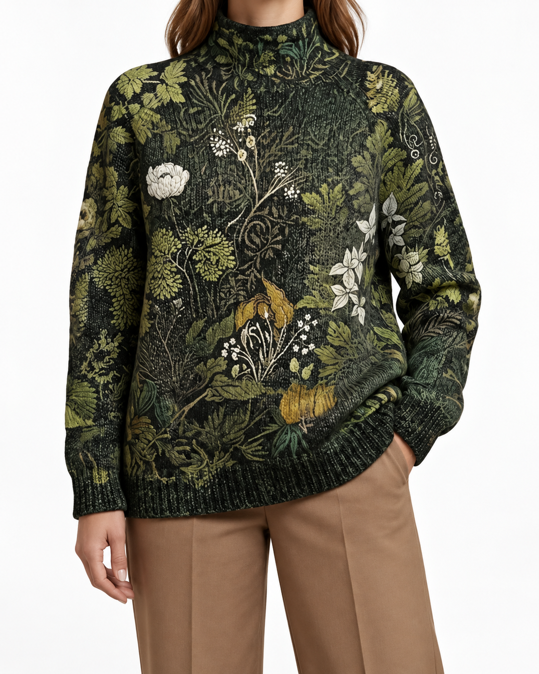 Fainthuaidh - Forest Green Jumper — Elina Dublin studio photograph