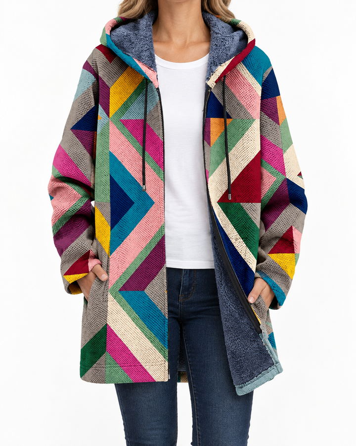 Geometric Pattern Sweatshirt — Elina Dublin studio photograph