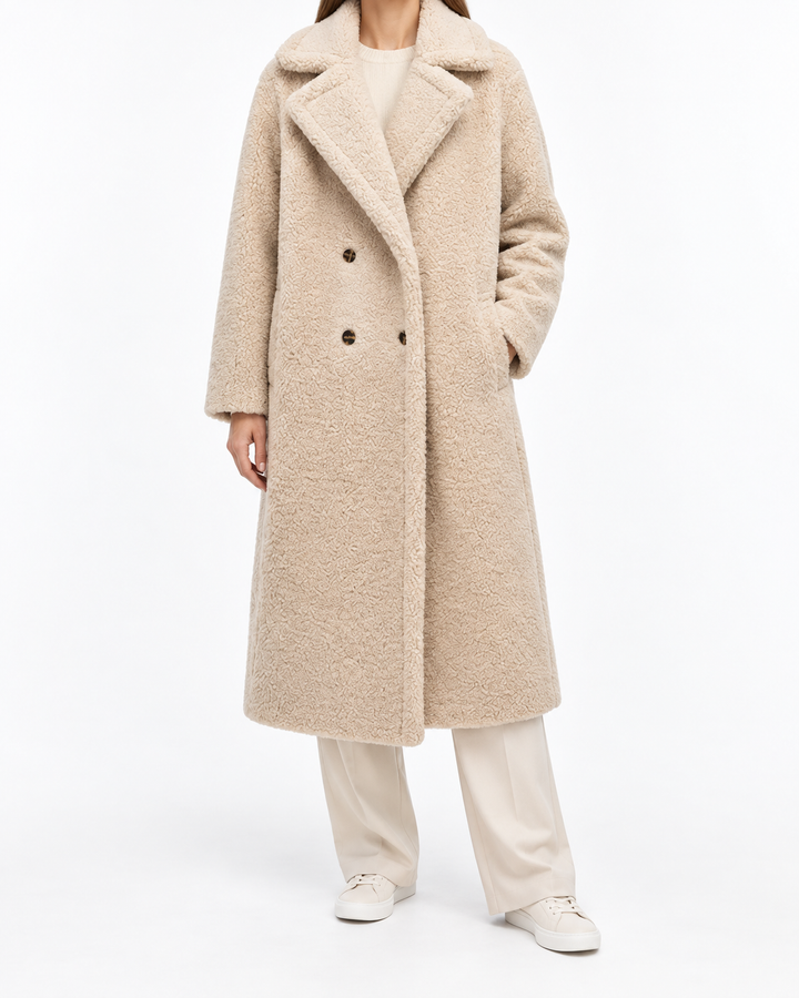 ISADORA™ - Luxe Teddy Overcoat — Elina Dublin studio photograph