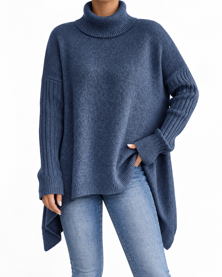 Léïna™ – The Soft & Relaxed Turtleneck Sweater — Elina Dublin studio photograph