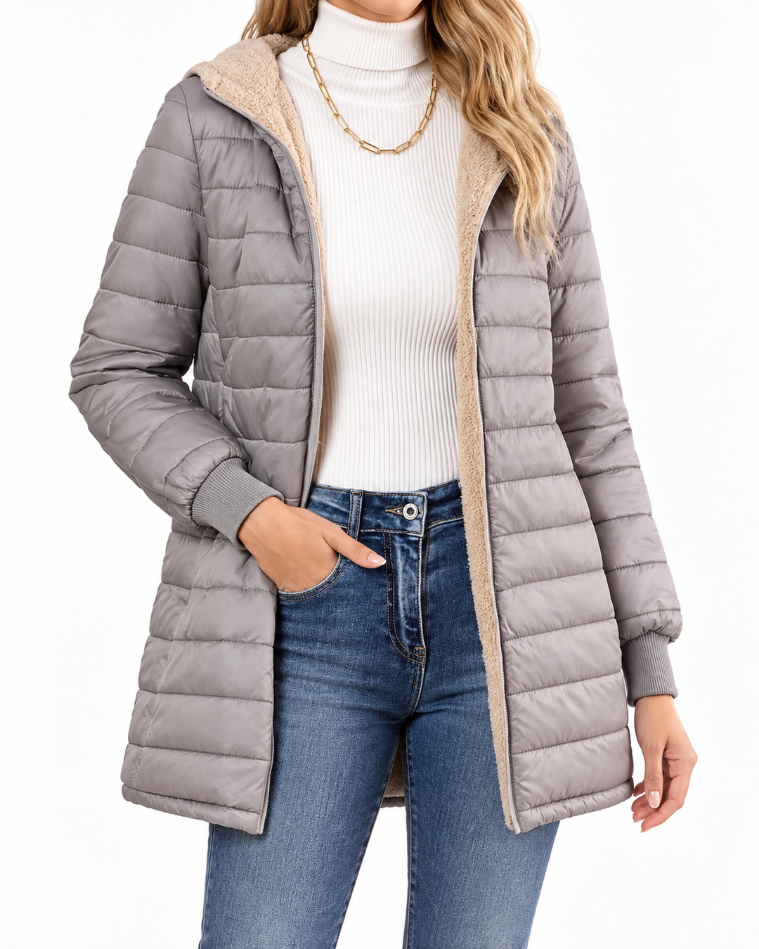 MAISIE™ | Elegant Quilted Jacket — Elina Dublin studio photograph