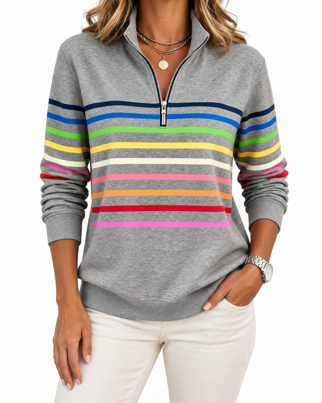 MARIE | Relaxed Sweater with Comfort and Colourful Style for Every Day — Elina Dublin studio photograph