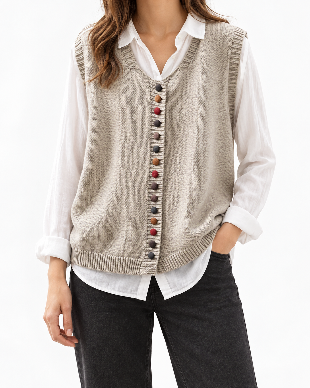 Monique™ | Elegant Cardigan for Everyday Comfort — Elina Dublin studio photograph