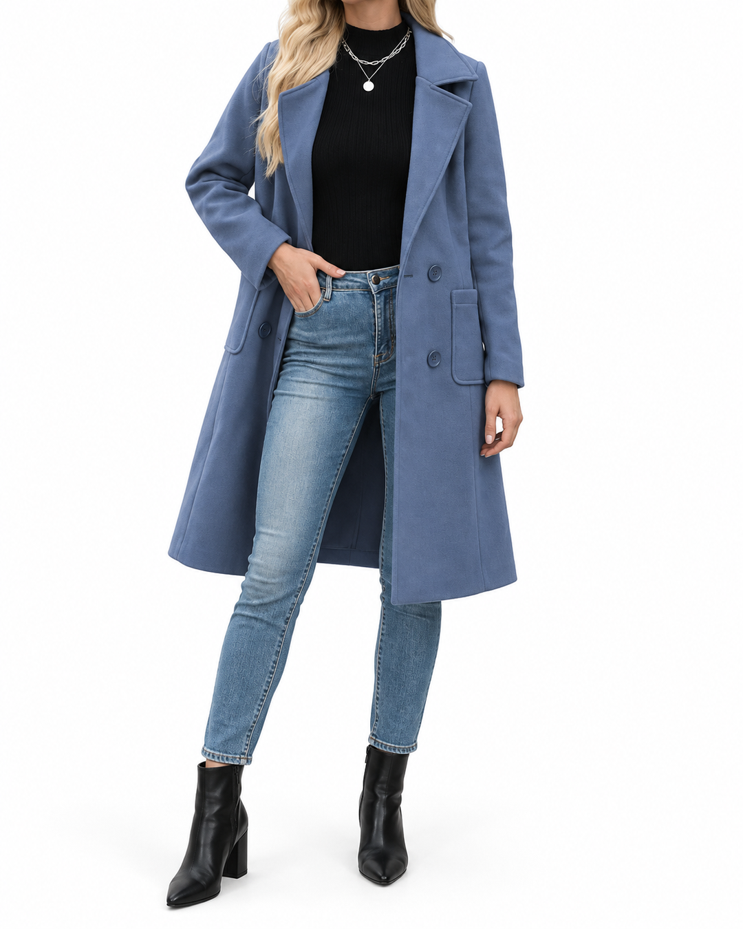 MOORE™ - Casual Wool Blend Warm Coat with Notch Lapel for Winter Wear — Elina Dublin studio photograph