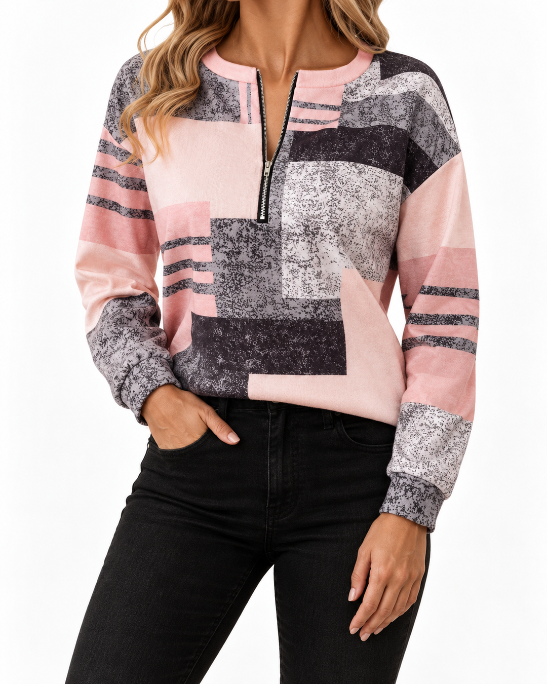 Muirlinn - Halfzip Chic Sweater — Elina Dublin studio photograph