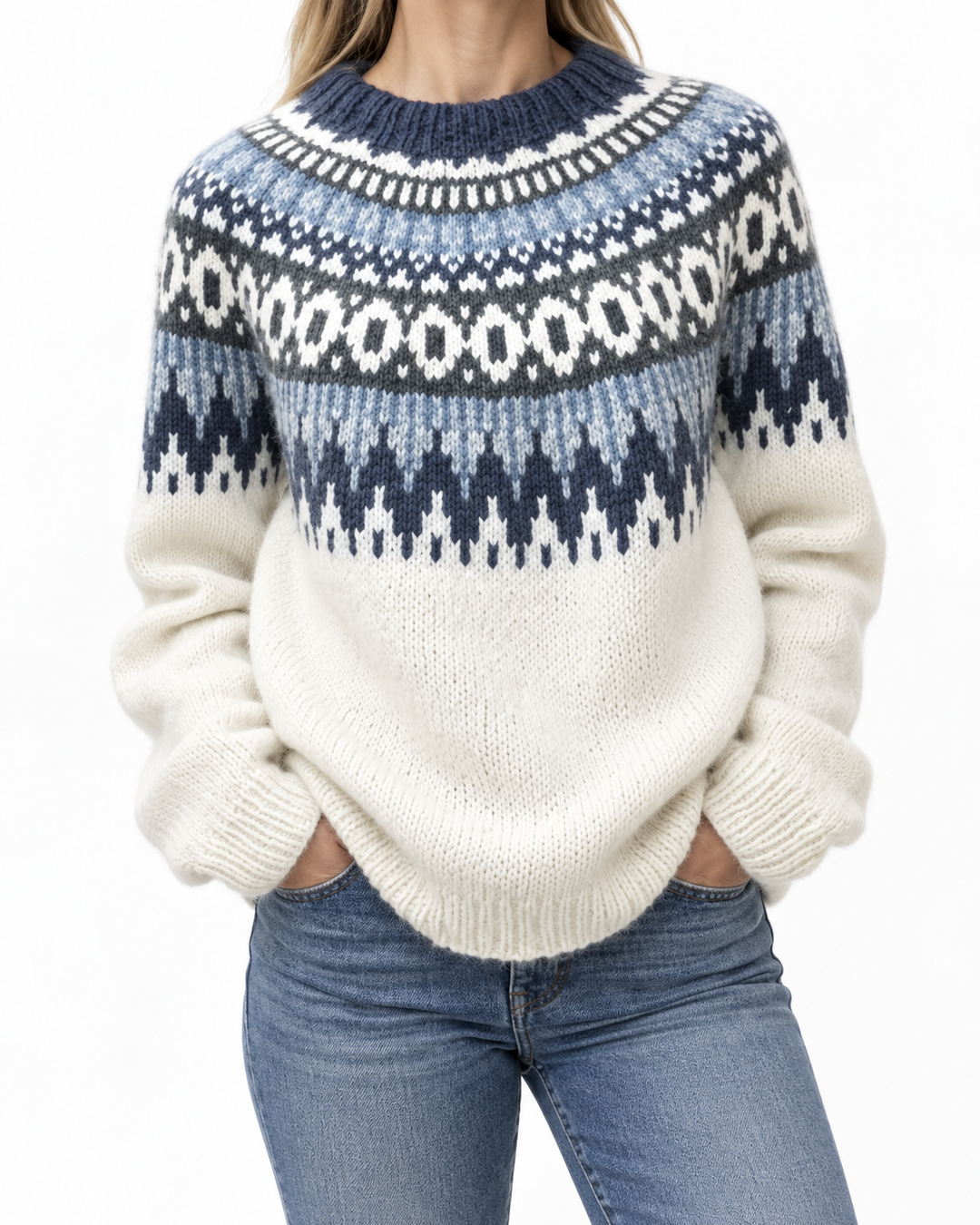 Muirscolb - Cosy Blue Jumper — Elina Dublin studio photograph