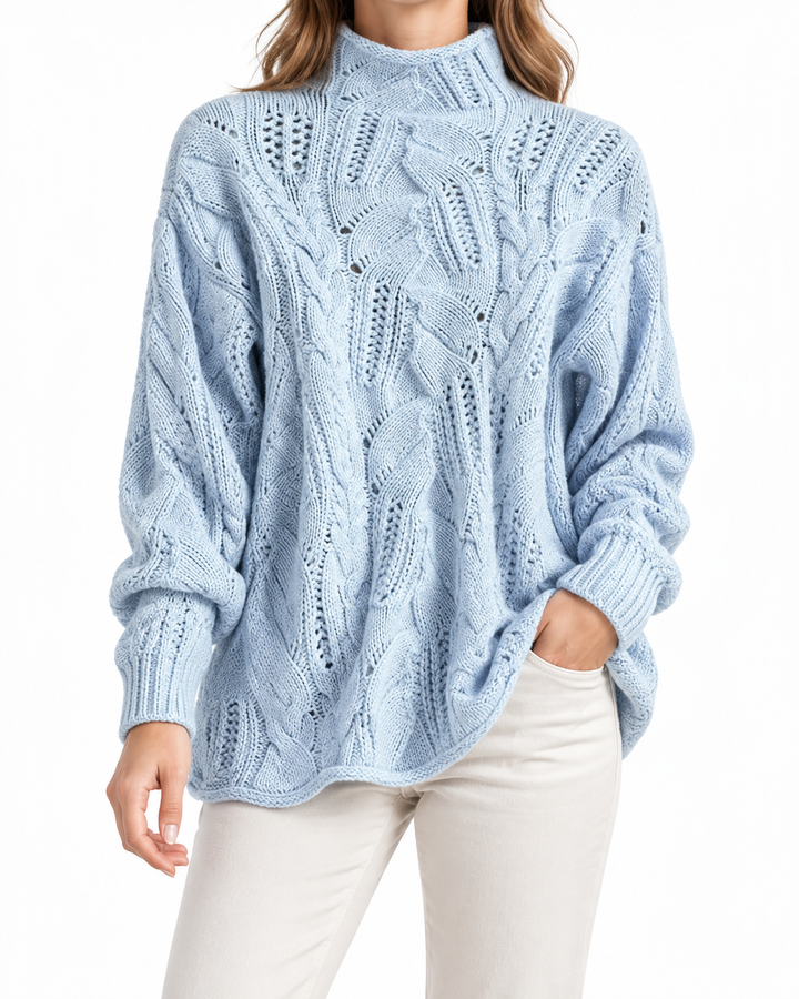 Nerea - Cosy Turtleneck Sweater — Elina Dublin studio photograph