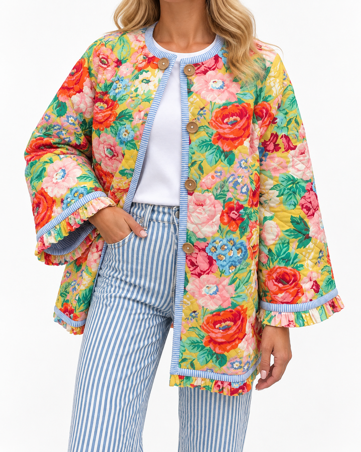 NICOLE™ - Trendy Printed Jacket — Elina Dublin studio photograph