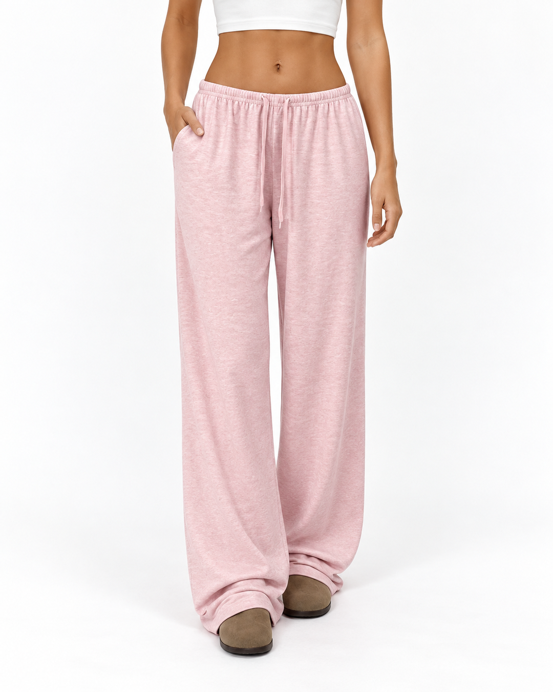 QOVELA™ - Casual Adjustable String Wide Leg Pants — Elina Dublin studio photograph