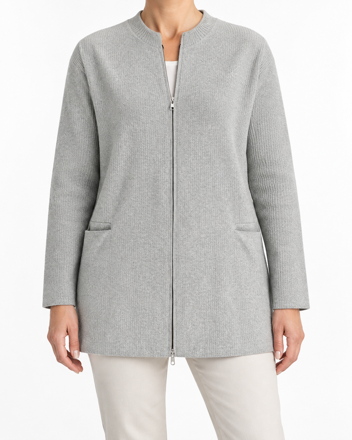 Renna Cotton Knit Cardigan — Elina Dublin studio photograph