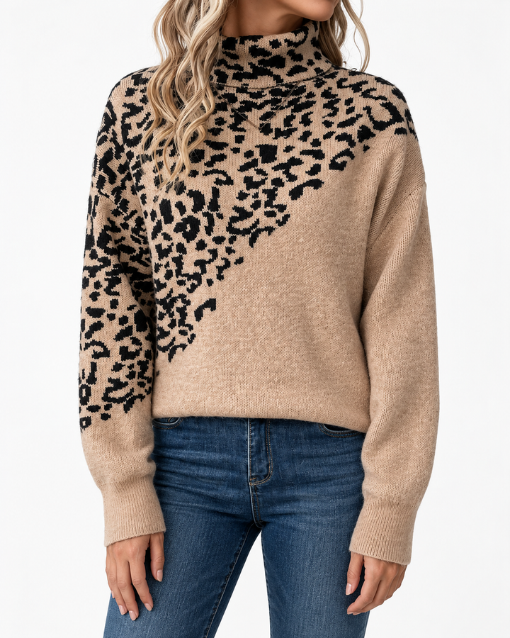 Sceirchnoc - Leopard Spot Sweater — Elina Dublin studio photograph