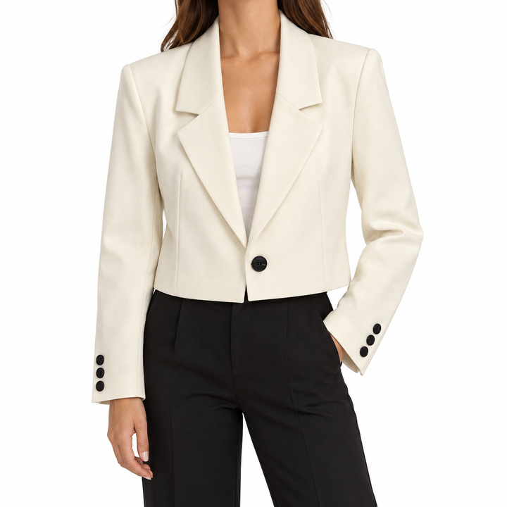 Sophisticated Line Blazer — Elina Dublin studio photograph