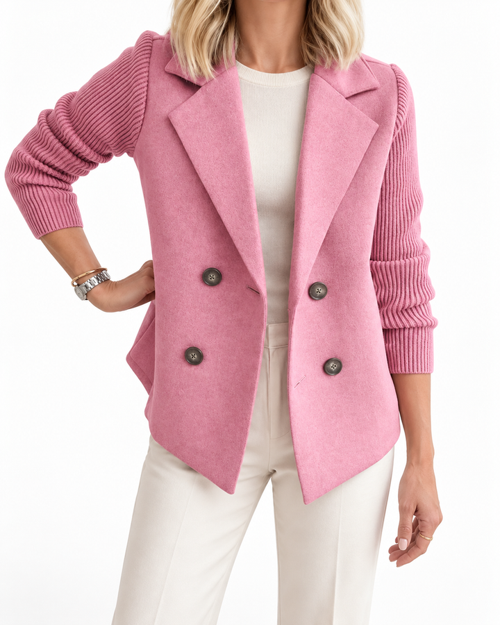 SORELLE™ - Elegant Knit-Sleeve Blazer — Elina Dublin studio photograph