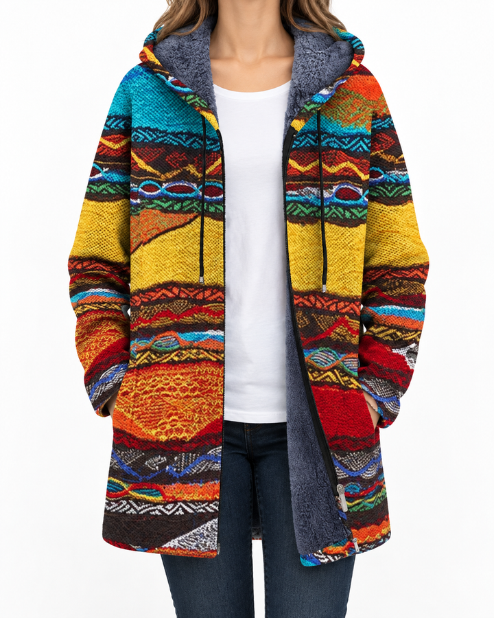 Sweatshirt with Tribal Art — Elina Dublin studio photograph