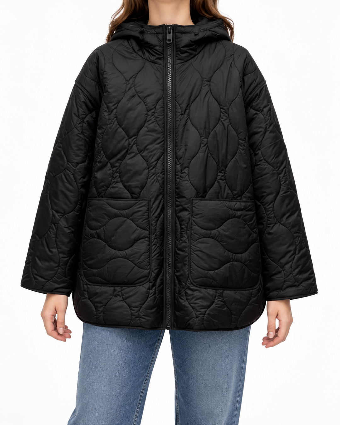 VARA™ - Relaxed Fit Winter Jacket — Elina Dublin studio photograph