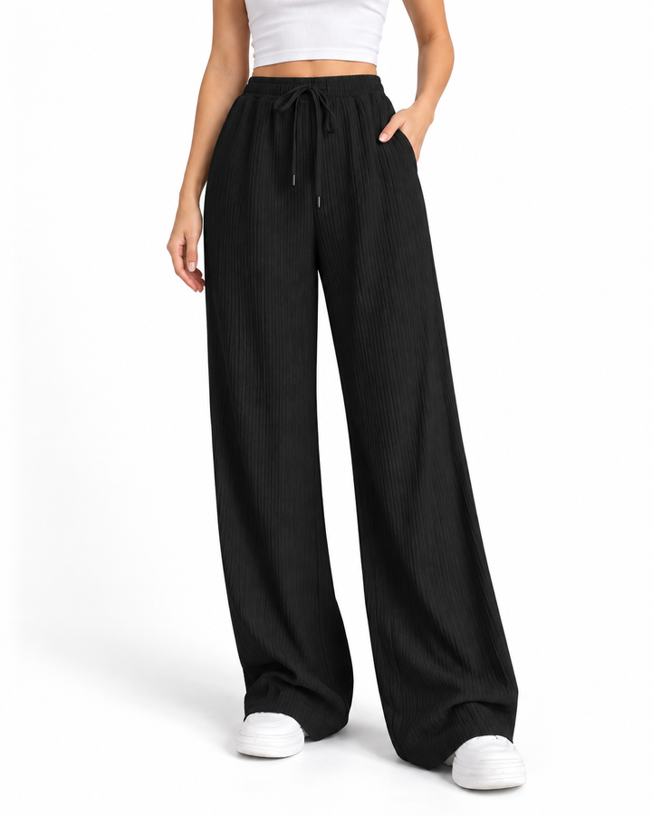 ZABBY™ - Casual Wide Leg Comfy Everyday Pants — Elina Dublin studio photograph