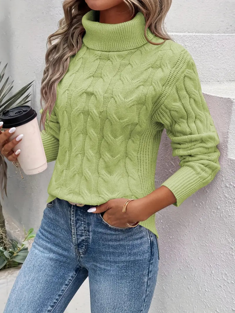 Ceathchnoc - Cable Turtleneck Sweater | Elina Dublin