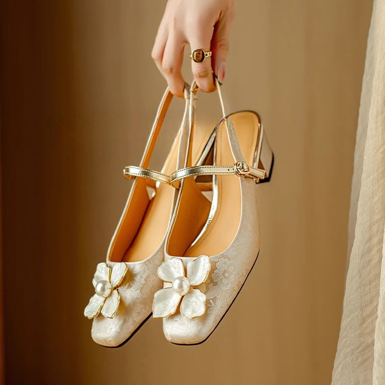Mathilde – Elegant Women's Shoes with Floral Detail | Elina Dublin