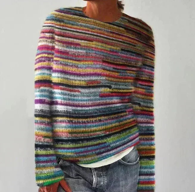 Gretel | Colourful Retro Jumper with Stripe Pattern | Elina Dublin