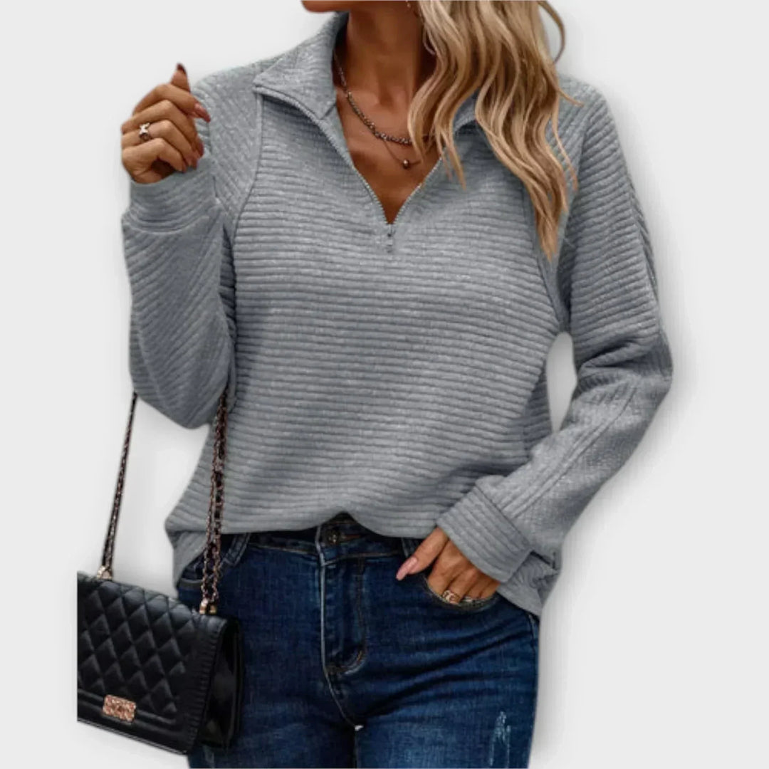 Olivia - Half-Zip Sweater | Elina Dublin