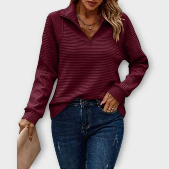 Olivia - Half-Zip Sweater | Elina Dublin