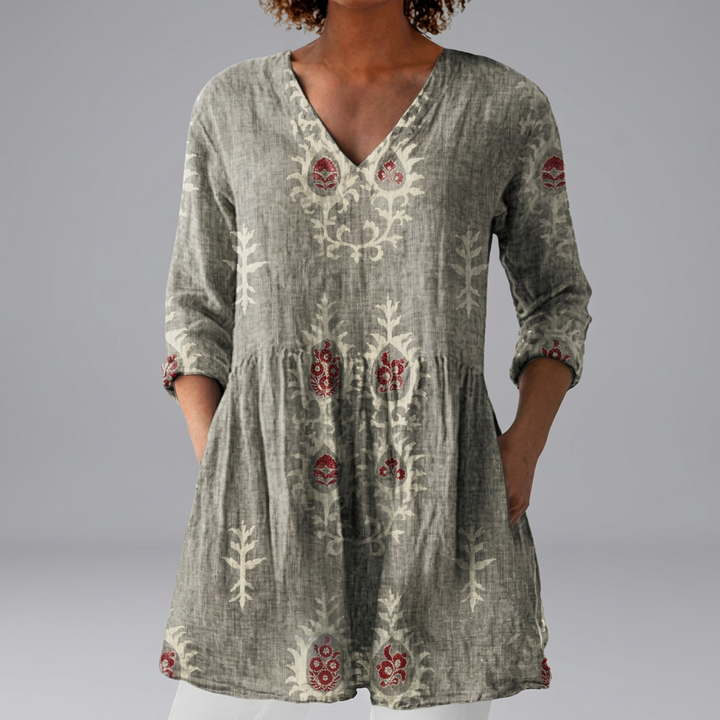 Fidelma - Vibrant Rainbow Blouse | Elina Dublin