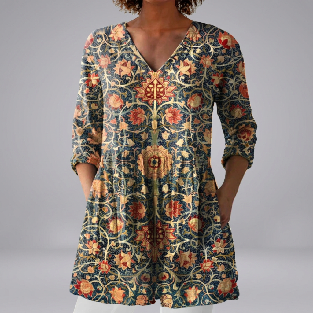 Muirren - Mosaic Bloom Blouse | Elina Dublin