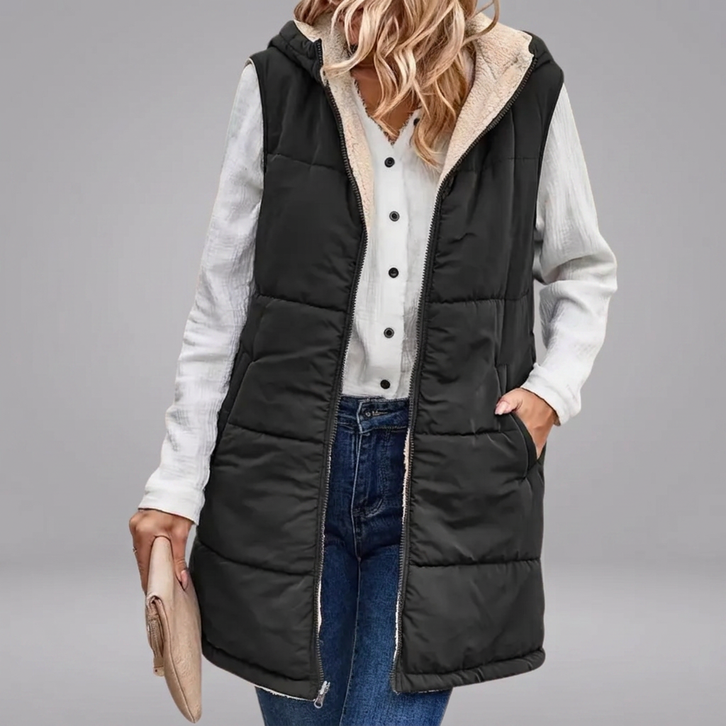 RYLEE™ – Reversible Hooded Puffer Vest | Elina Dublin