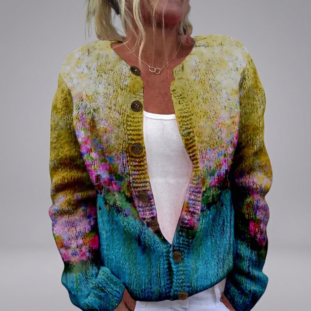 Bernadette - Wildberry Bloom Cardigan | Elina Dublin
