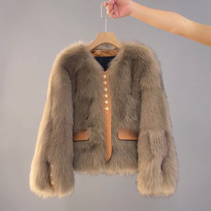 COSETTE™ – Korean Faux Fox Fur Coat | Elina Dublin