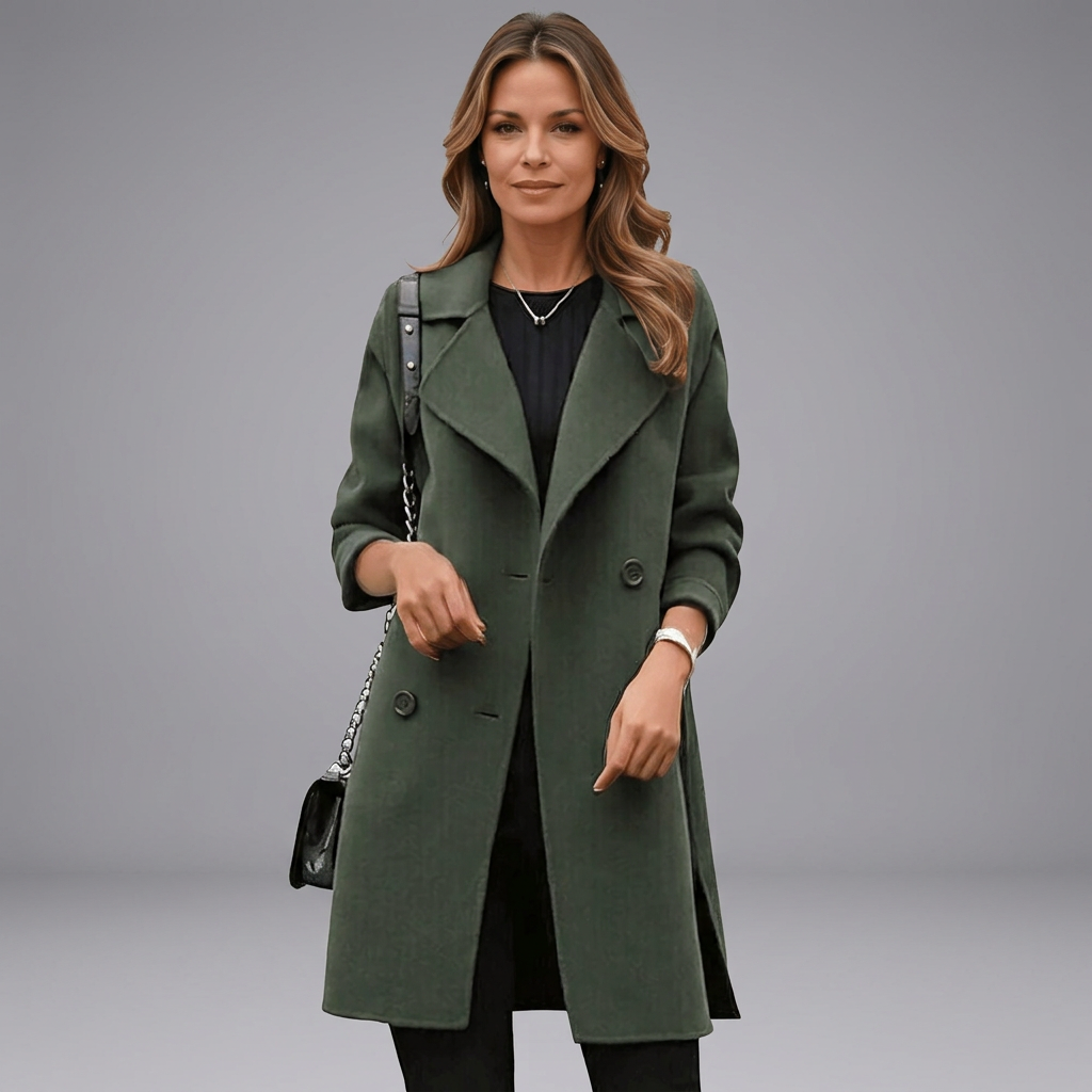 CELINA™ - Long Trench Coat | Elina Dublin