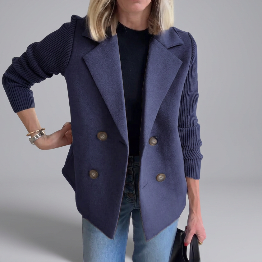 SORELLE™ - Elegant Knit-Sleeve Blazer | Elina Dublin