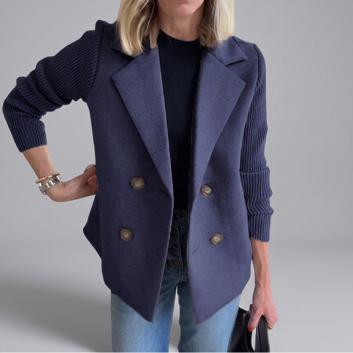 SORELLE™ - Elegant Knit-Sleeve Blazer | Elina Dublin