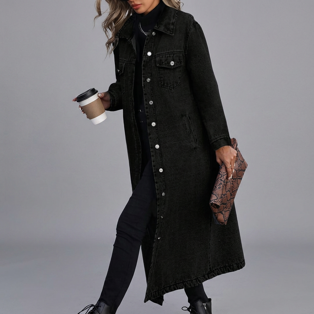 POPS™ – Stylish Button Front Coat | Elina Dublin